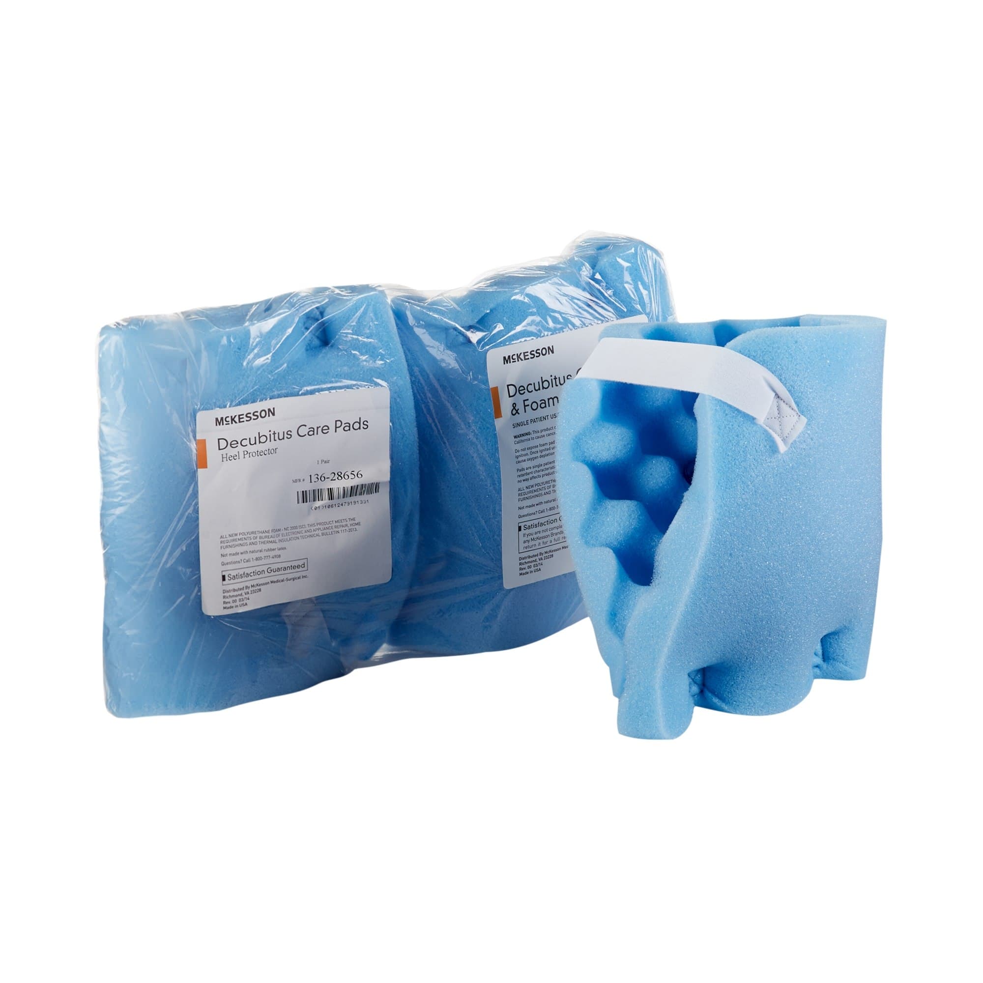 McKesson Heel Protection Pad, Blue, 6-1/2 x 6-1/2 Inch