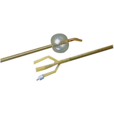 Lubricath Hematuria 3-Way Specialty Foley Catheter, Long Open Coude Tip, 30cc, 24 Fr - Each - Image 1
