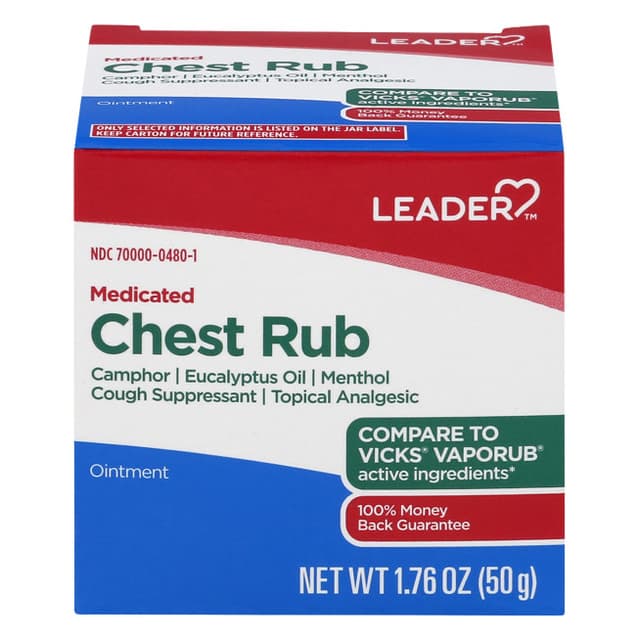 Leader Chest Rub Medicated Ointment, 1.76 oz - Each - Image 1