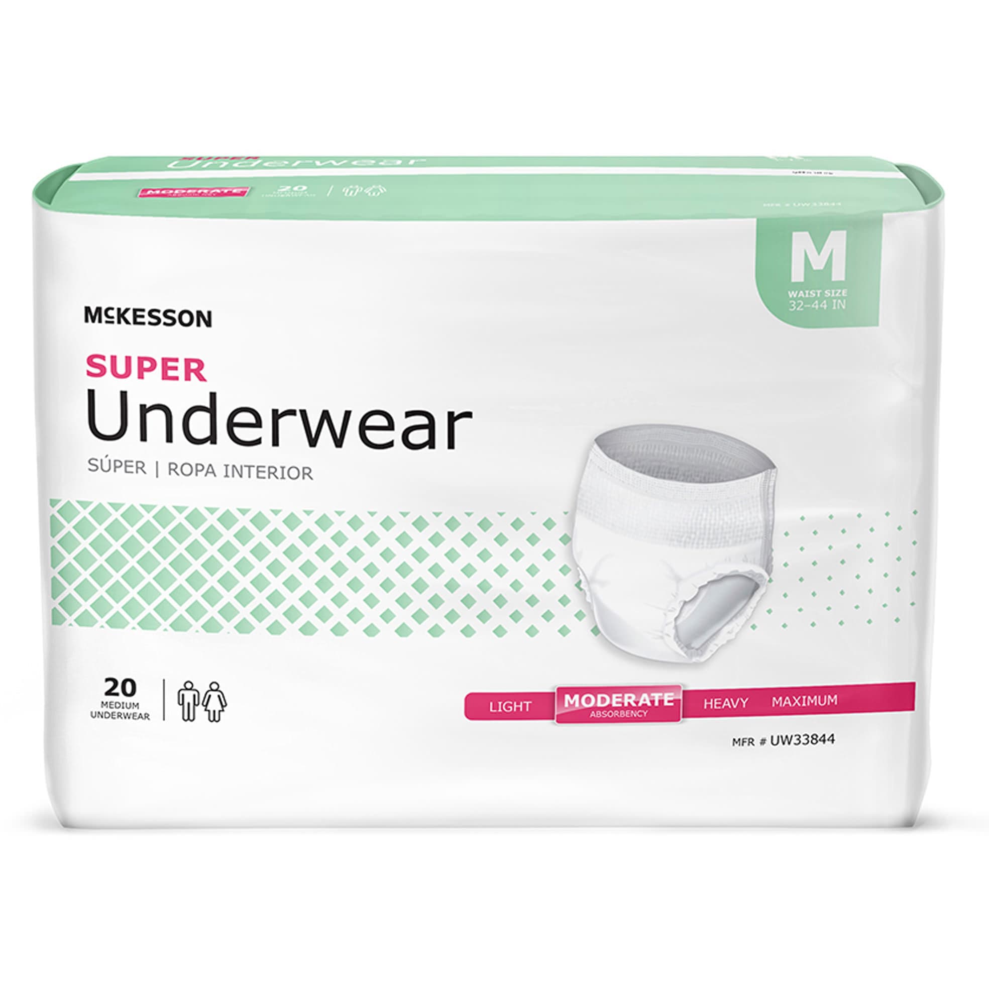 McKesson Super Incontinence Underwear, Medium - Bag of 20 - Image 1