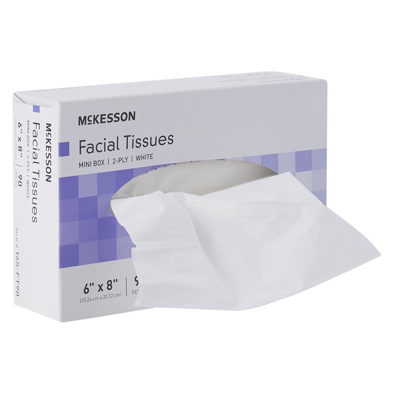 McKesson 2-Ply Facial Tissue, 6 x 8 Inch - Box of 90 - Image 1