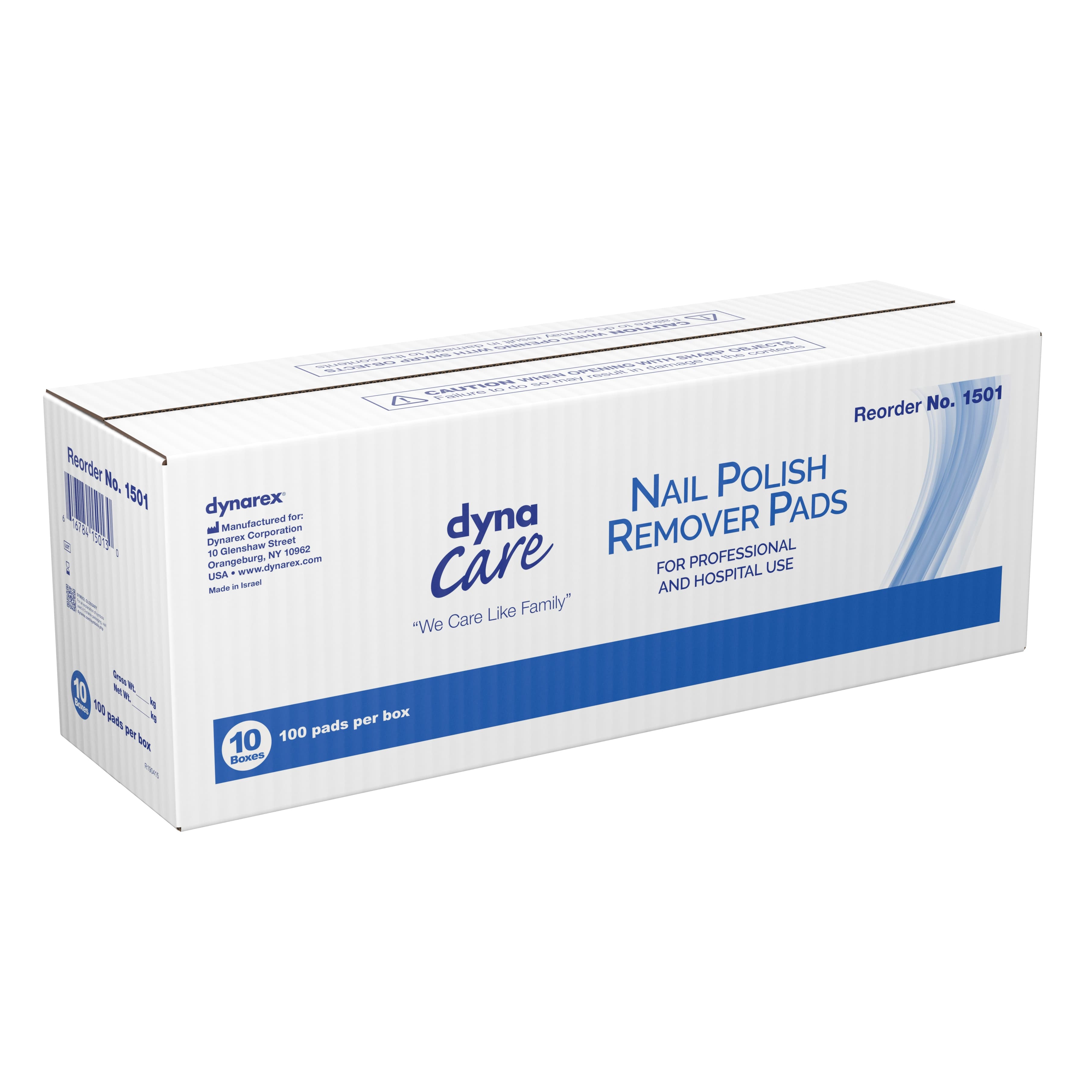 DynaCare Nail Polish Remover Pads - Case of 1000 - Image 1