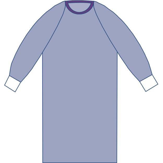 Medline Aurora Nonreinforced Gown with Raglan Sleeves, Sterile, Size XL - Case of 30 - Image 1