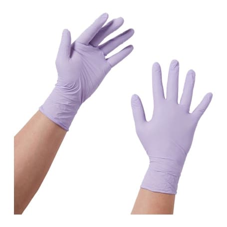 Halyard Lavender Exam Glove Lavender Lavender Beaded Cuff 2 mil to 4 mil Range, Medium - Box of 250 - Image 1