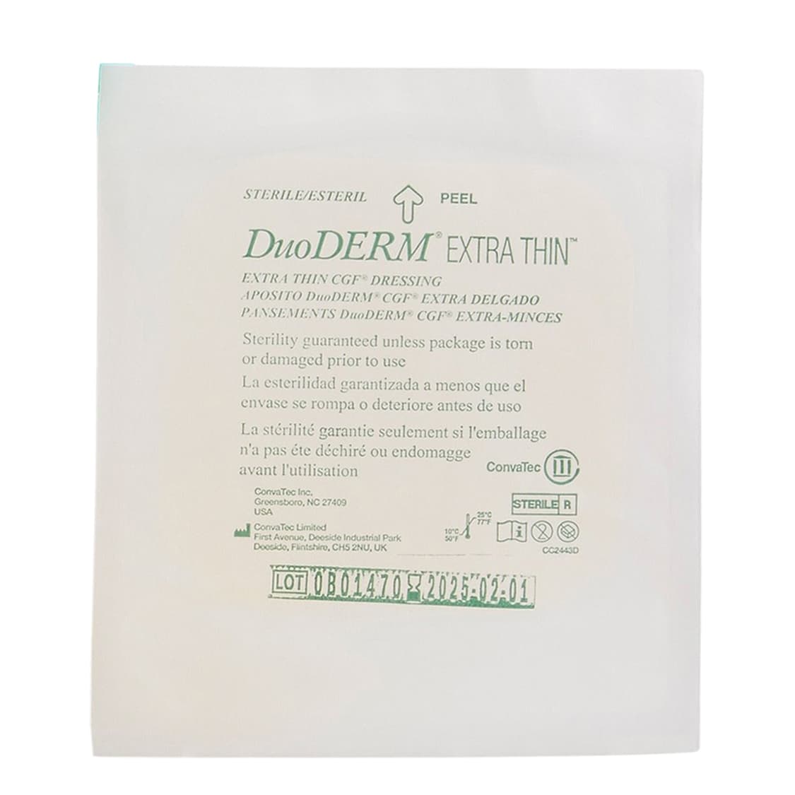DuoDERM Extra Thin Hydrocolloid Dressing, Square, 4 x 4 Inch - Image 1