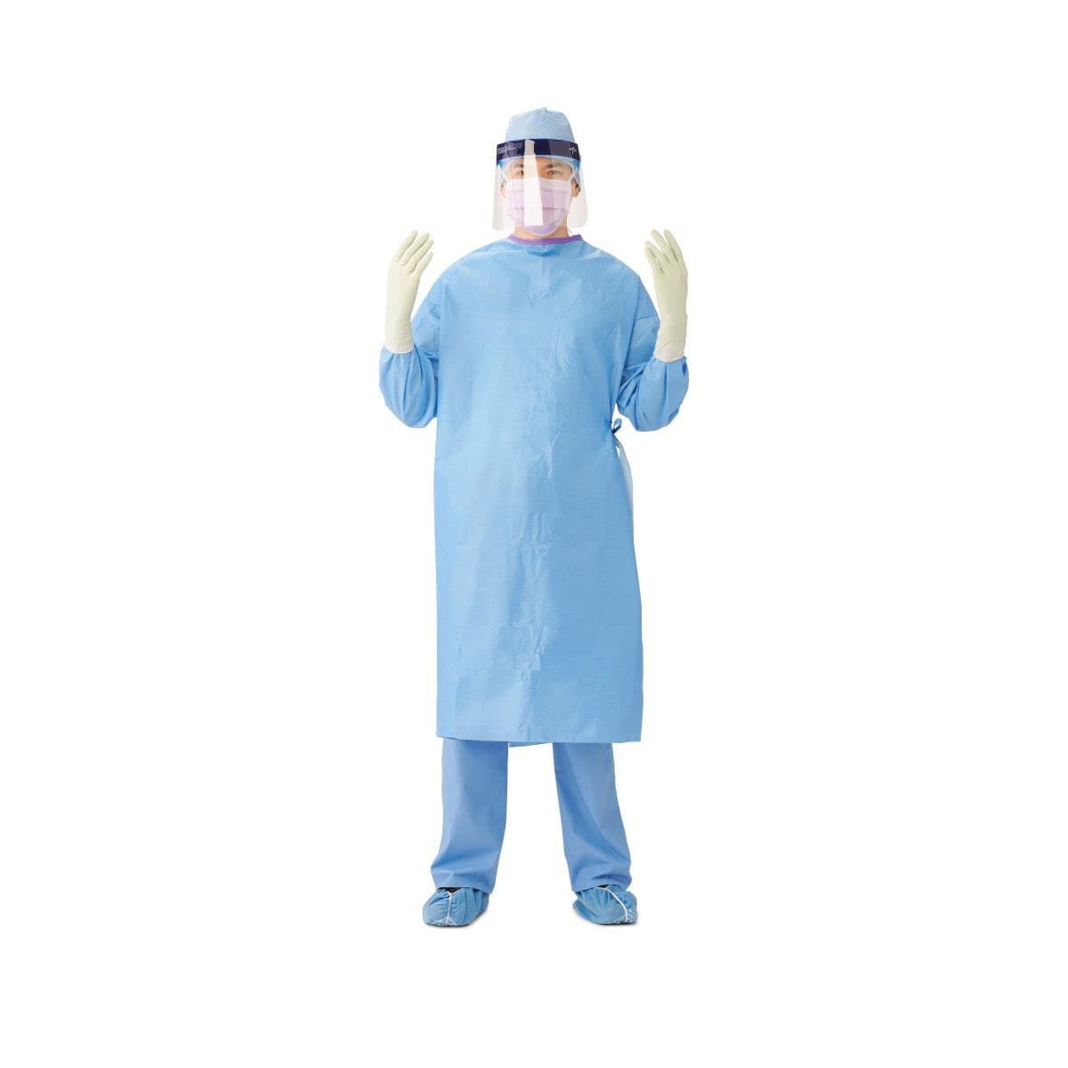 Medline Sirus Fabric-Reinforced Gown with Raglan Sleeves, Sterile, Size L - Image 1