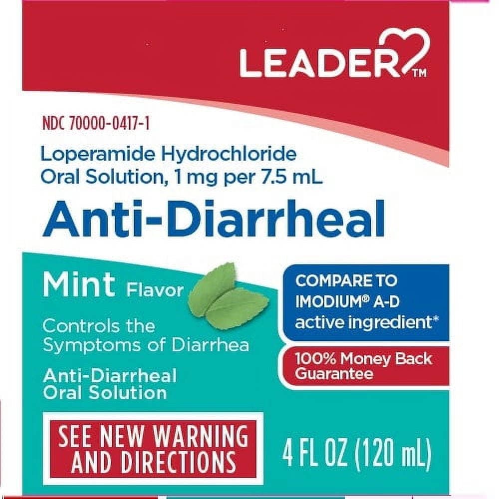 Leader Anti-Diarrheal Oral Solution, Mint, 4 oz - Each
