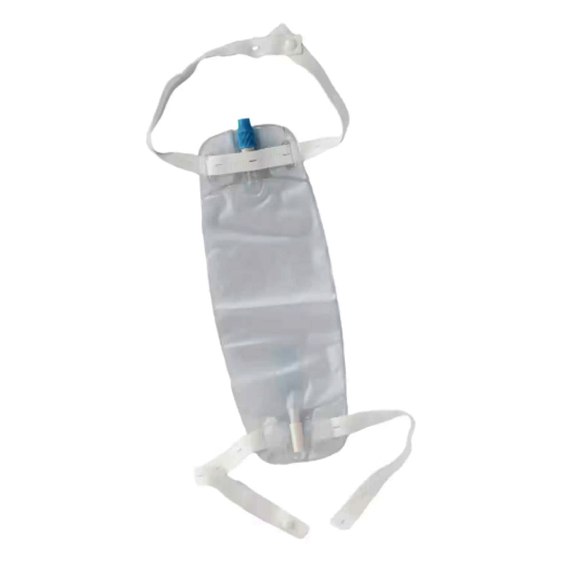 Dover Disposable Leg Bags without Extension Tubing, Large, 25 oz - Case of 50 - Image 1