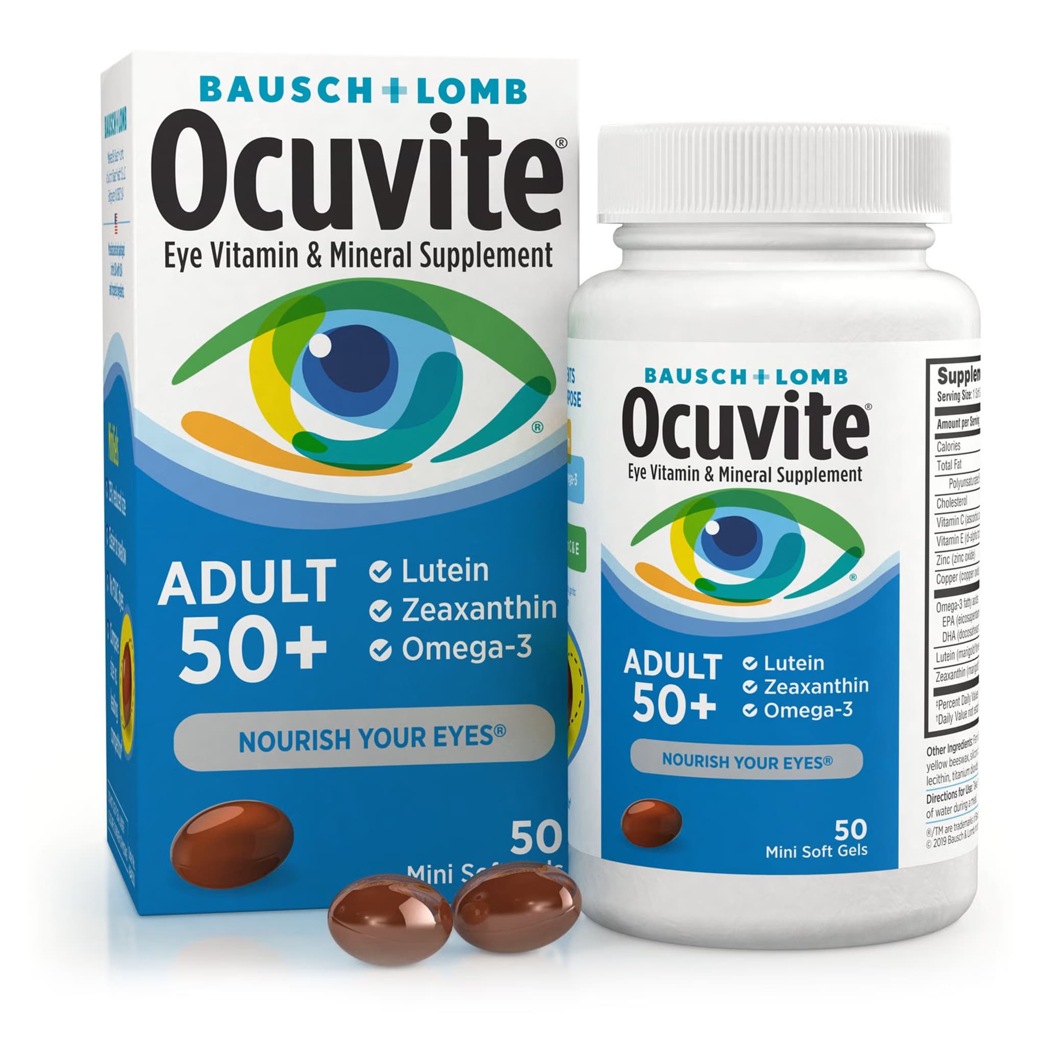 Ocuvite Adult 50+ Multivitamin Supplement Softgel