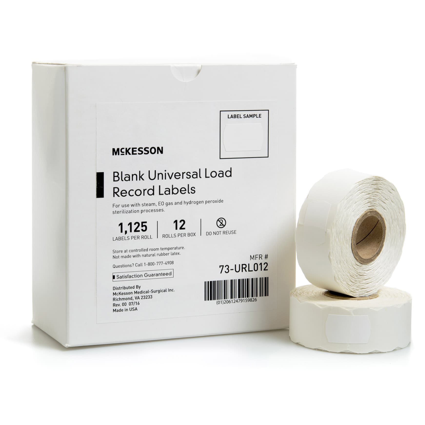 McKesson Sterilization Load Record Label