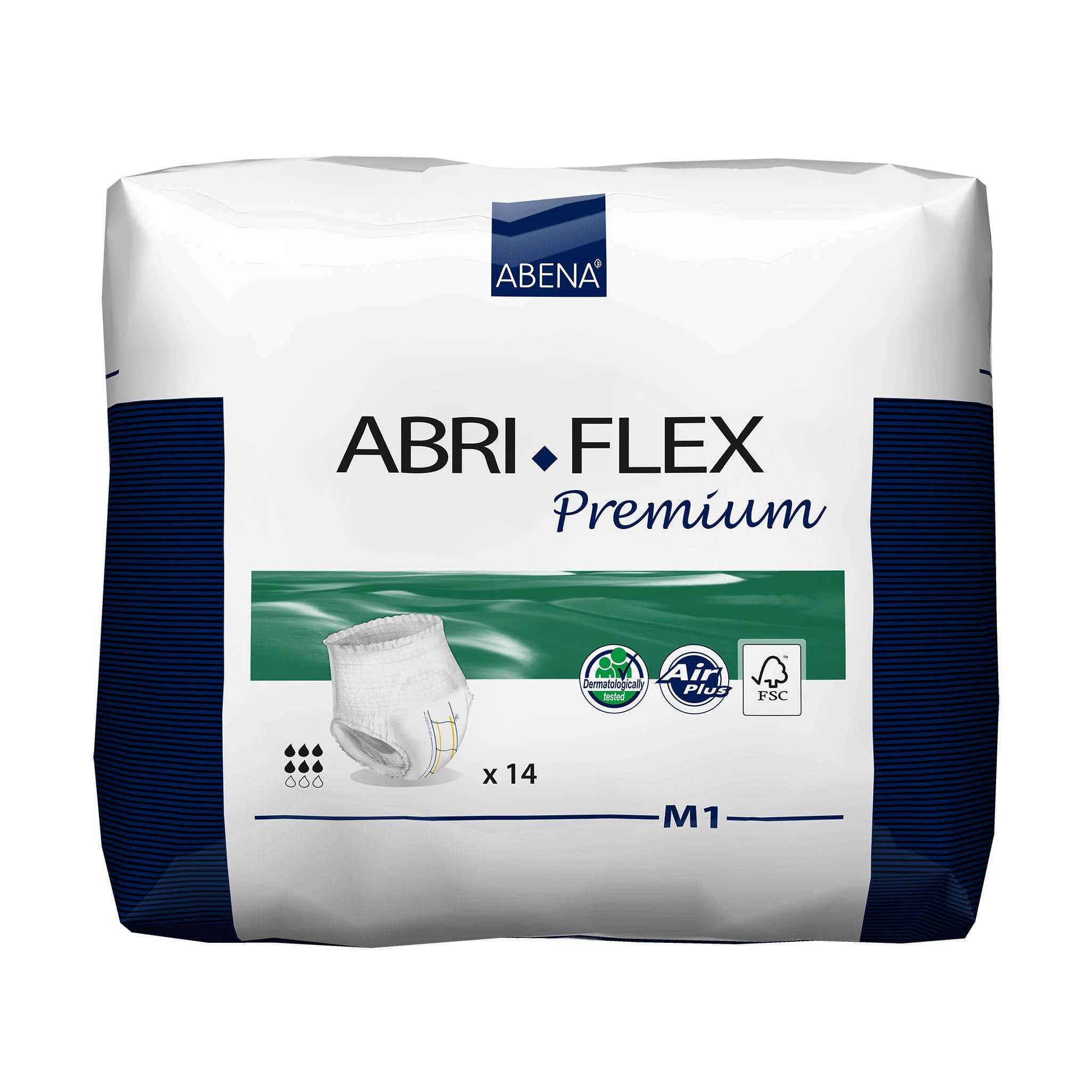 Abena Abri-Flex Premium Adult Protective Underwear, Medium, Level 1 - Case of 84 - Image 1