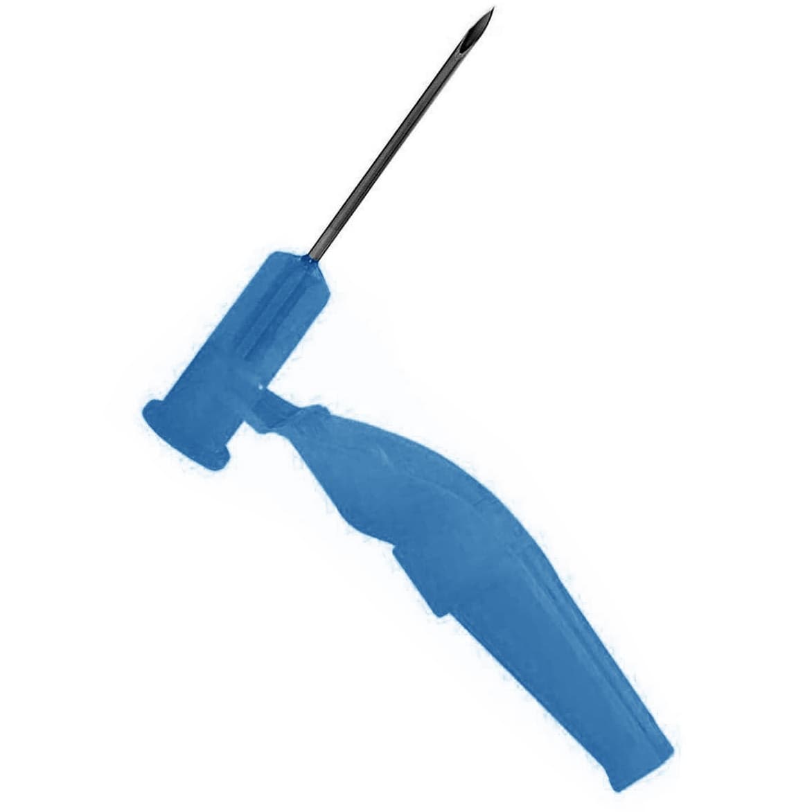 Needle-Pro EDGE Safety Hypodermic Needle, Blue, 23 Gauge, 1 Inch - Box of 100 - Image 1