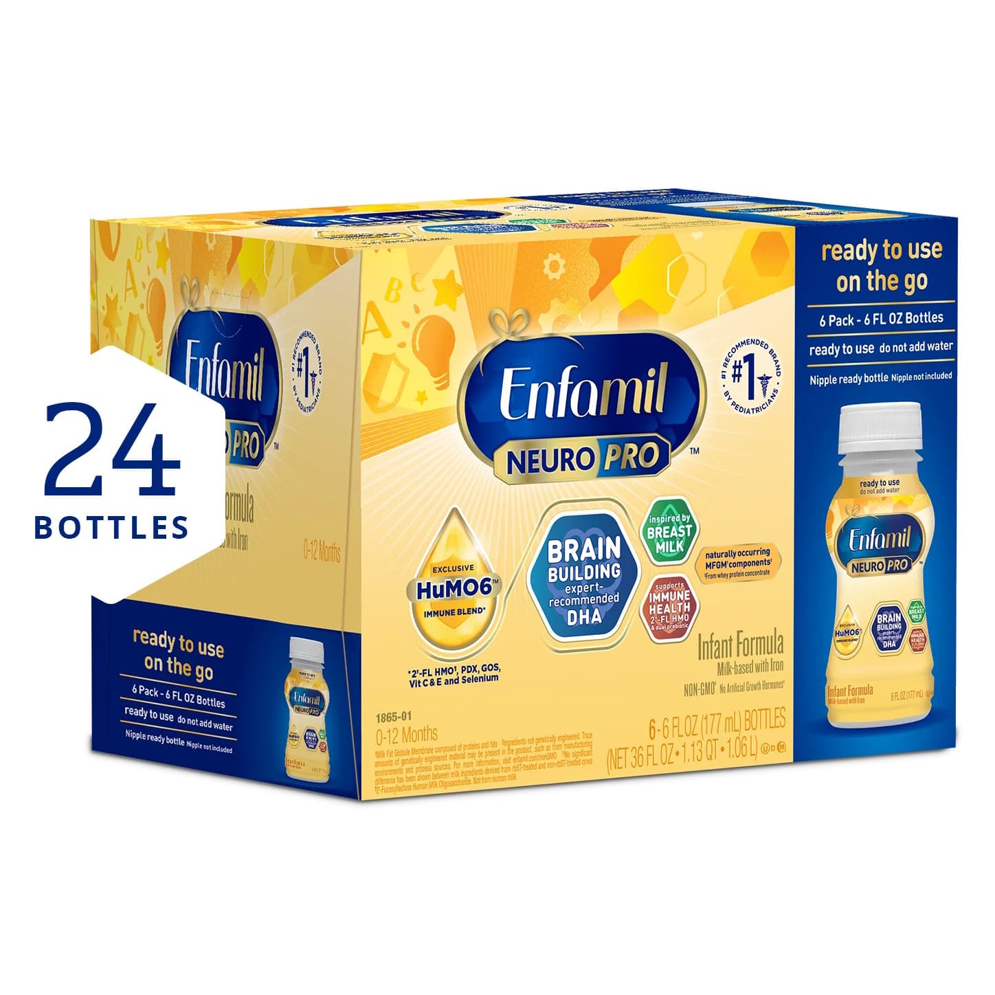 Enfamil NeuroPro Infant Formula with Iron, 6 oz - Case of 24 - Image 1