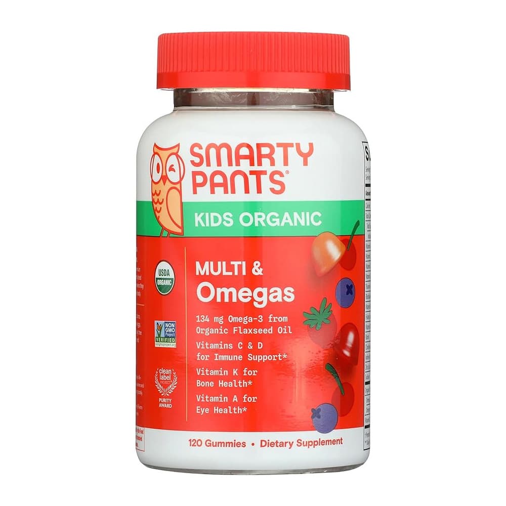 Smartypants Organic Kid's Multi & Omegas Gummy Vitamin - Bottle of 120