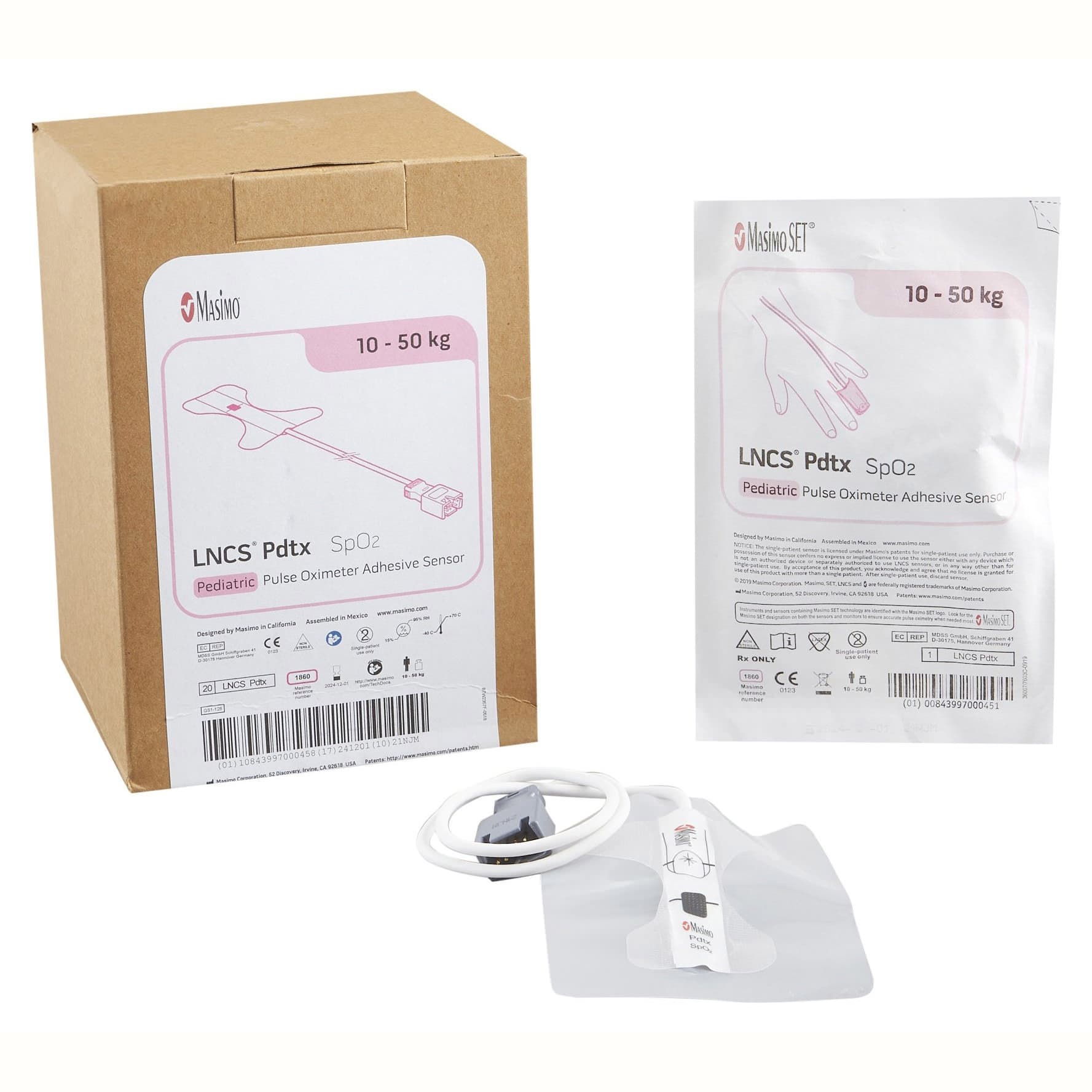 Masimo LNCS Pdtx Pediatric Adhesive Sensors, Nellcor Compatible 18" L