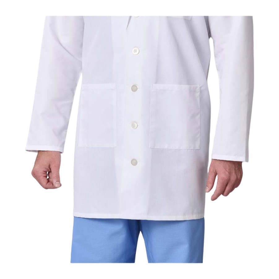 Medline Propel Men's 4-Pocket Staff-Length Lab Coat - Image 3