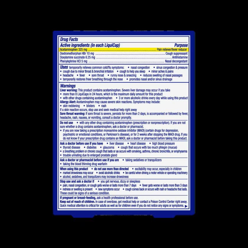 Vicks NyQuil Cold and Flu Liquicaps, Maximum Strength - 24 Count - Image 4