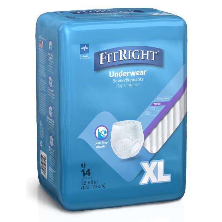 FitRight Super Adult Incontinence Underwear, Extra Large - Case of 56 - Image 1