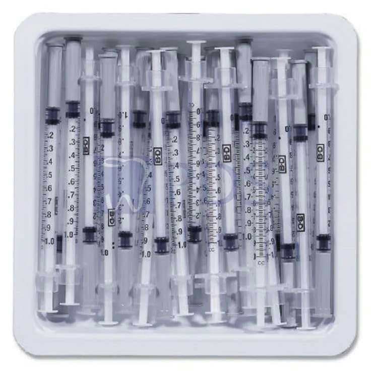 BD 1 mL Allergist Tray, Regular Bevel - Image 1