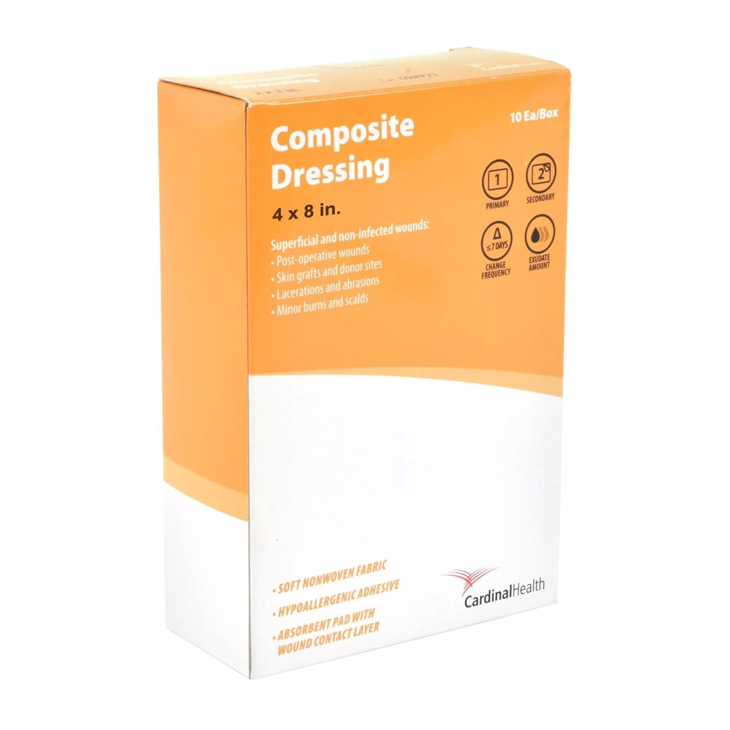 Cardinal Health Composite Dressing, 4 x 8 Inch - Box of 10 - Image 1