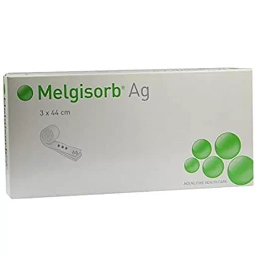 Melgisorb Ag Calcium Alginate Dressing with Silver, 1-1/5 x 18 Inch Rope - Box of 10 - Image 1