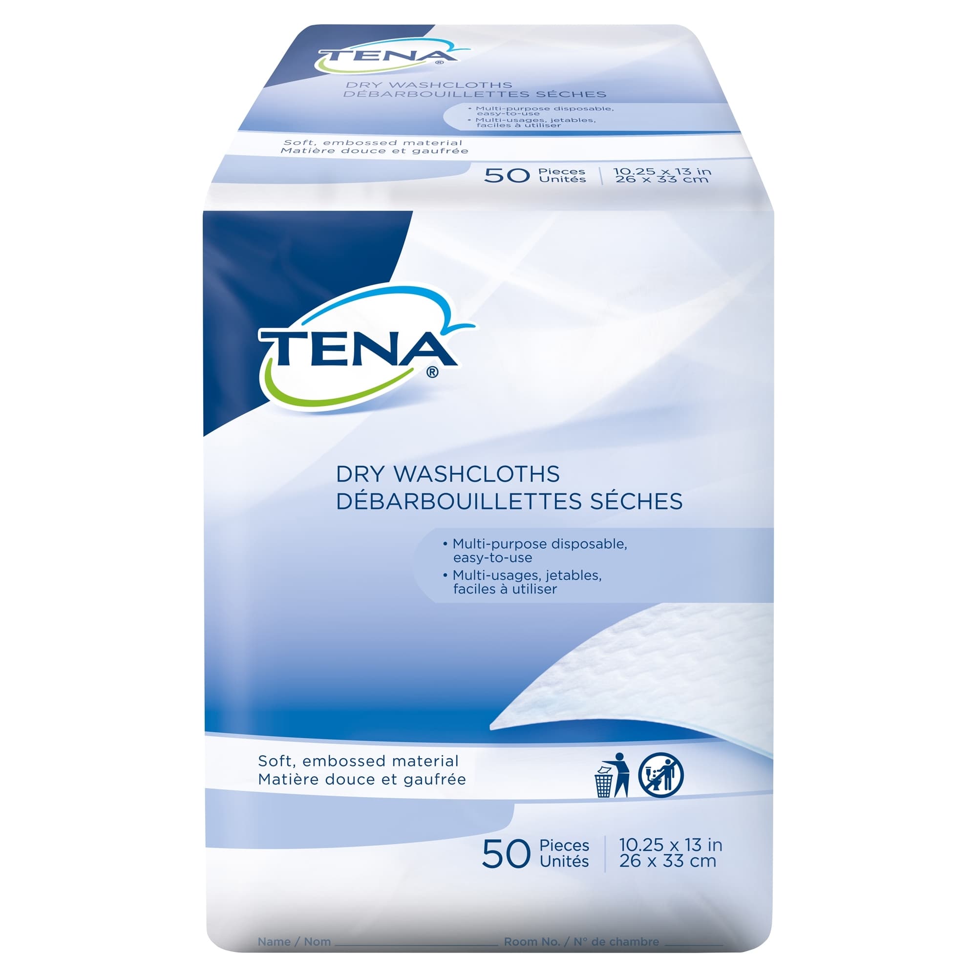 TENA ProSkin Dry Washcloths - Image 1