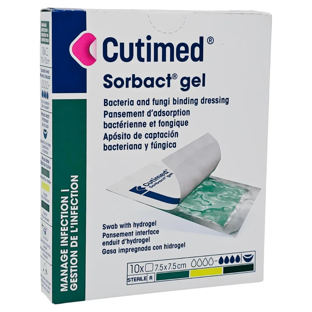 Cutimed Sorbact Gel Dressing, 3 x 3 Inch - Box of 10 - Image 1
