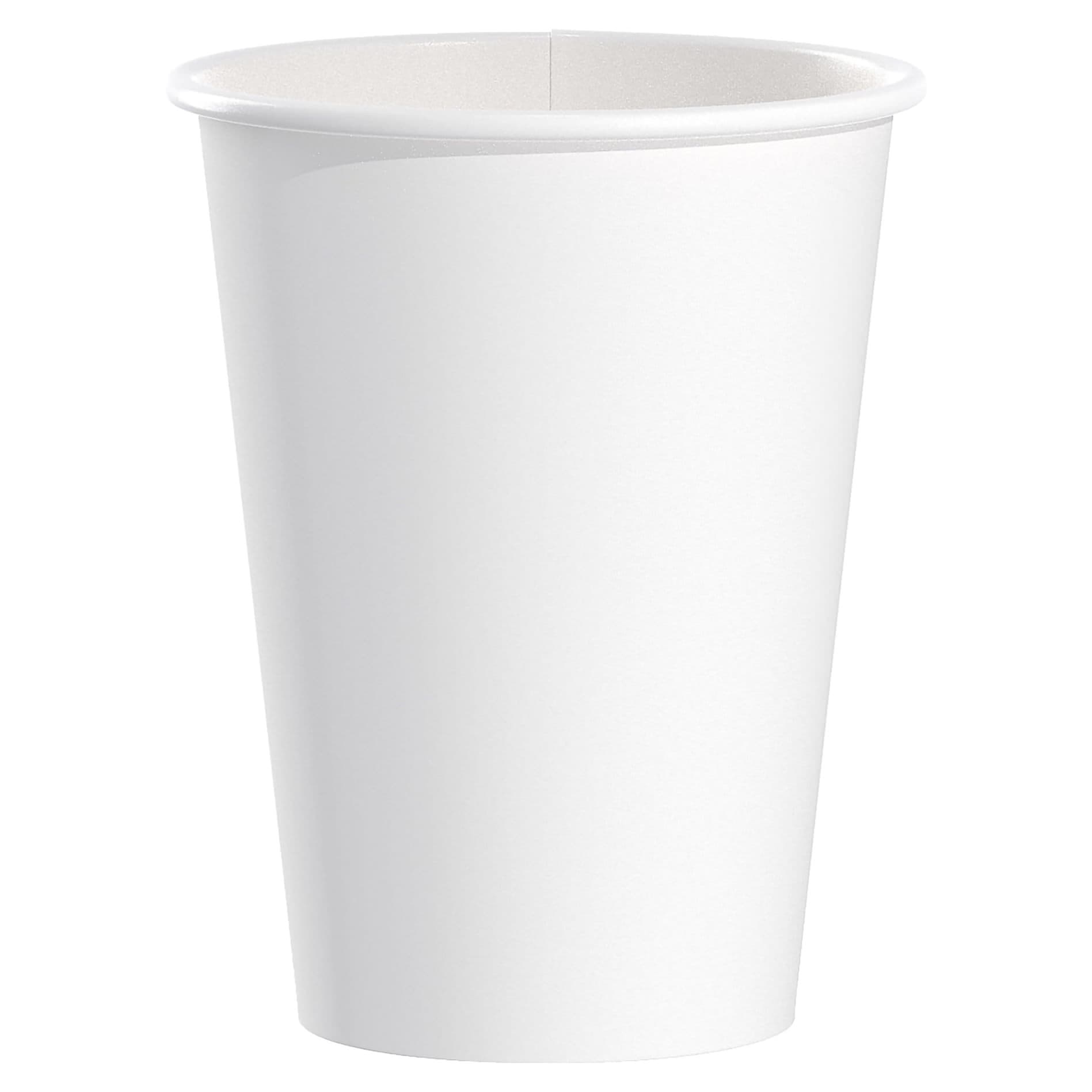 Solo Drinking Cup Without Graduations Hot Disposable, White, Without Handle, 12 oz. - Package of 50 - Image 1