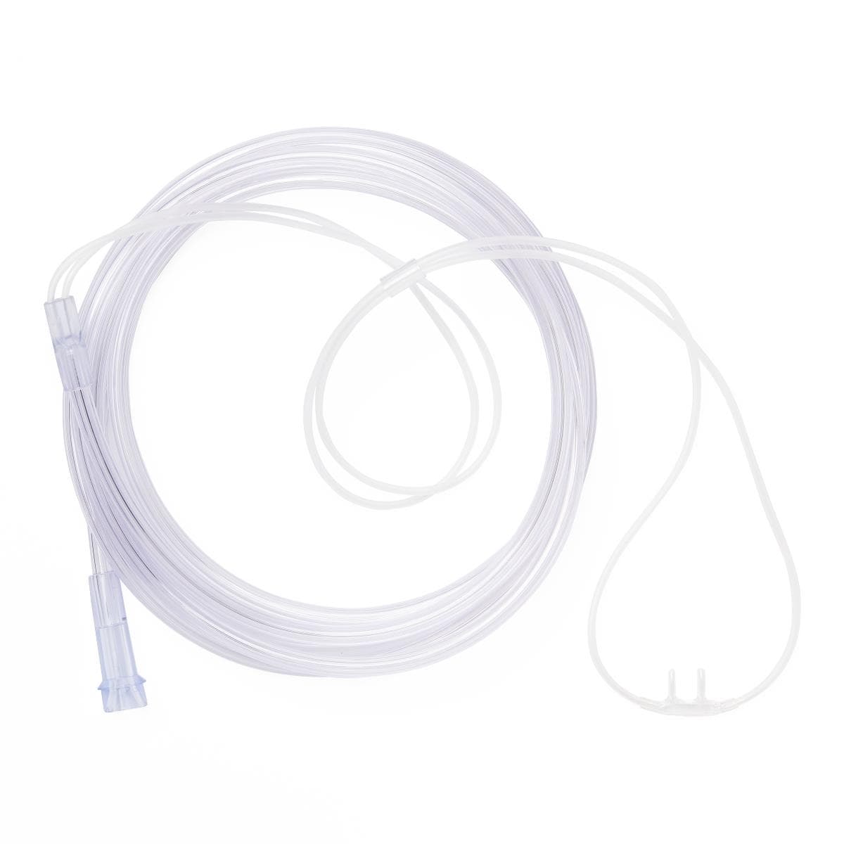 Medline Hudson RCI SuperSoft Curved Nasal Oxygen Cannula with Standard Connector, Infant, 7' (2.1 m) Tubing - Each - Image 1