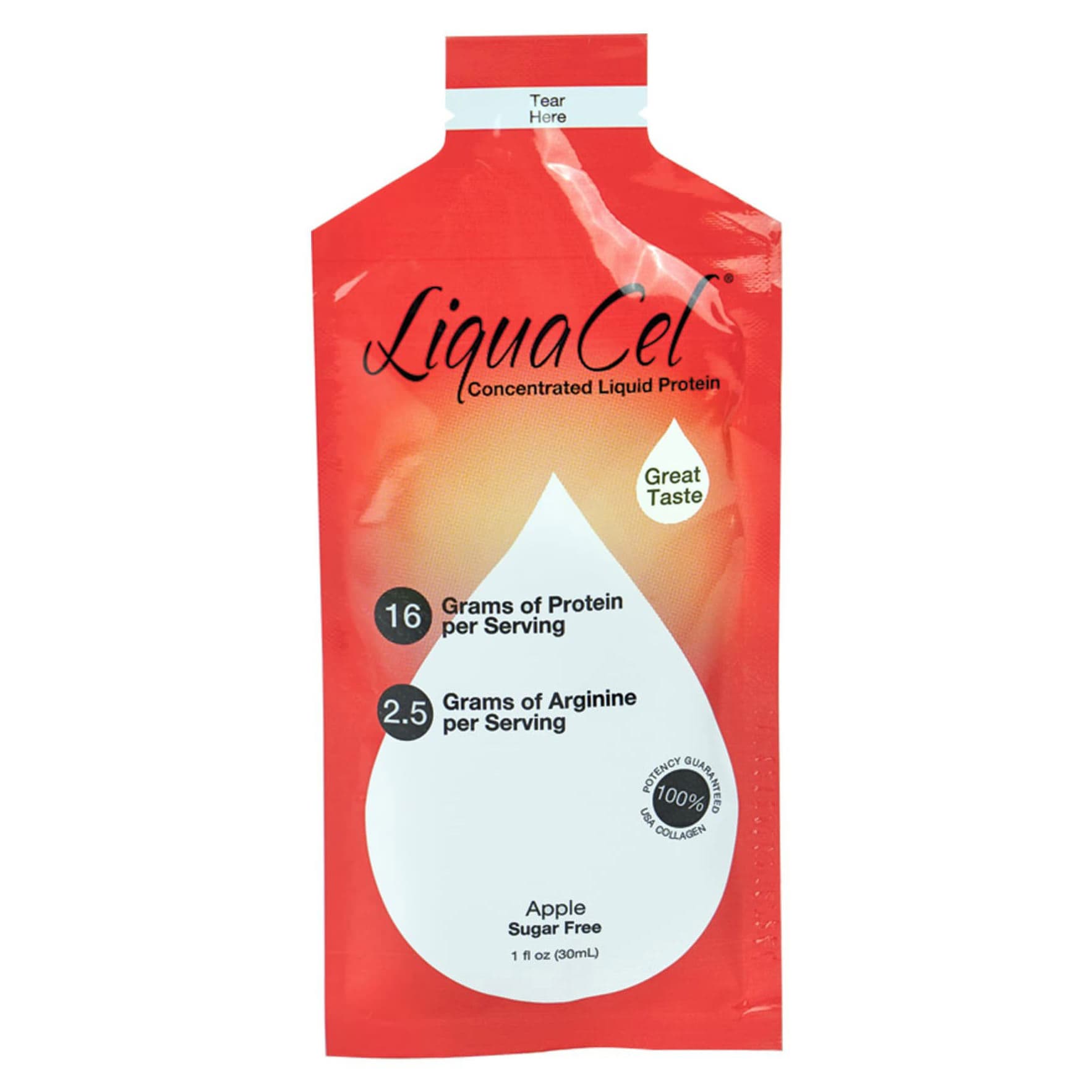 LiquaCel Oral Supplement, Apple Flavor, 1 oz - Each - Image 1