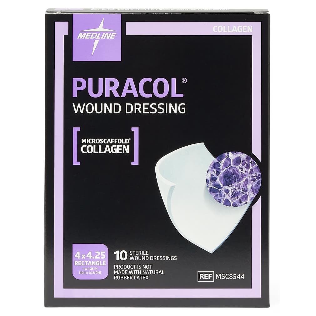 Puracol Collagen Wound Dressing, Sterile, 4 x 4.25 - Case of 50 - Image 1