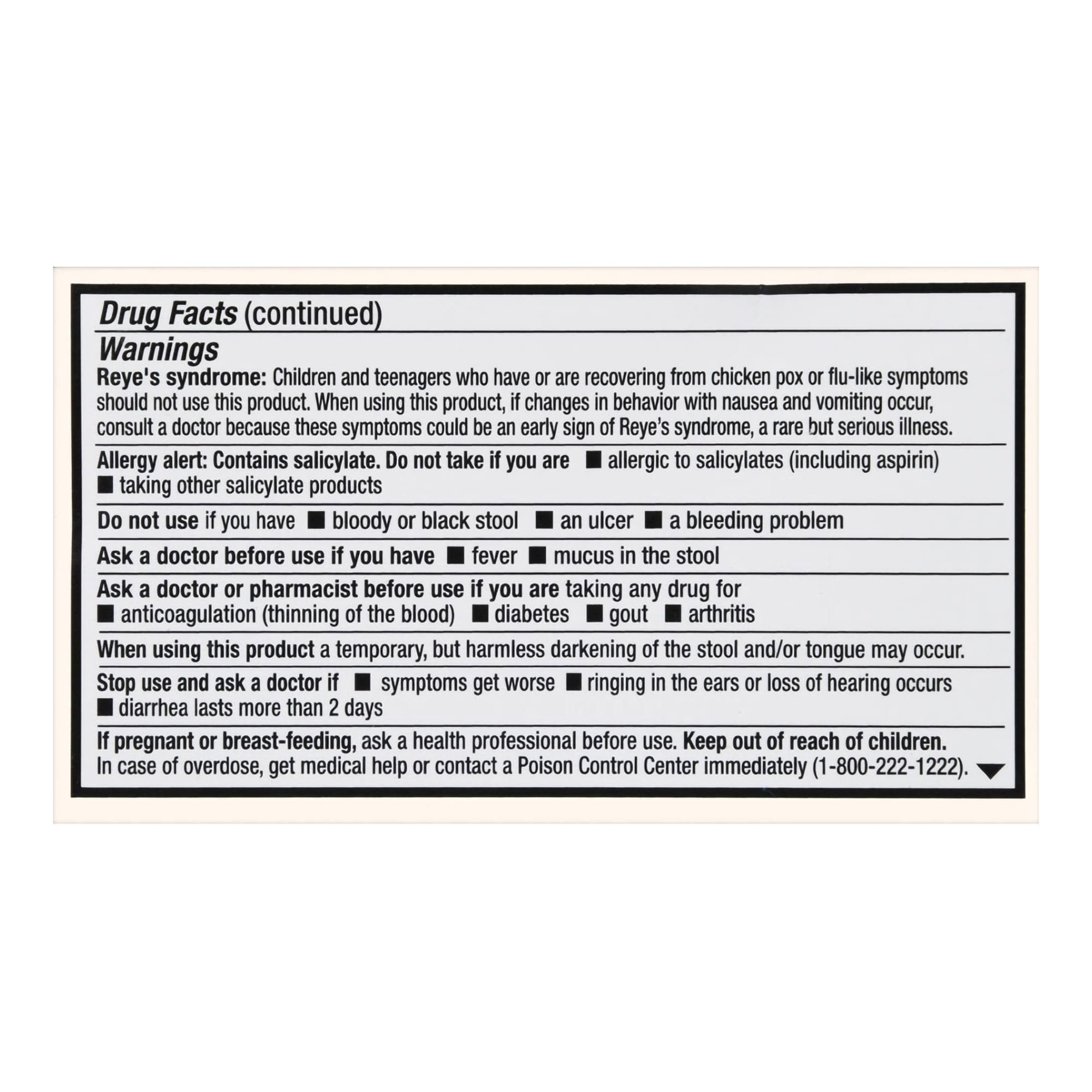 Foster & Thrive Bismuth Subsalicylate Anti-Diarrheal Caplet - 262 mg - Image 3