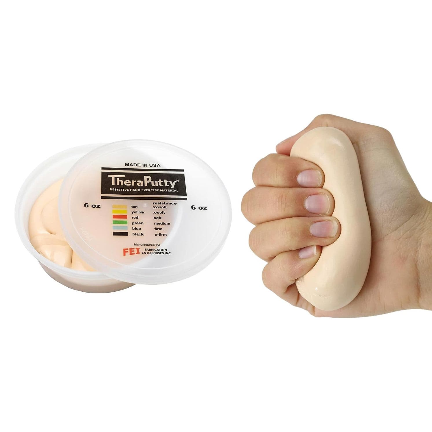 CanDo Antimicrobial Theraputty Exercise Material, 6 Oz, Tan, 2X Soft - Image 1