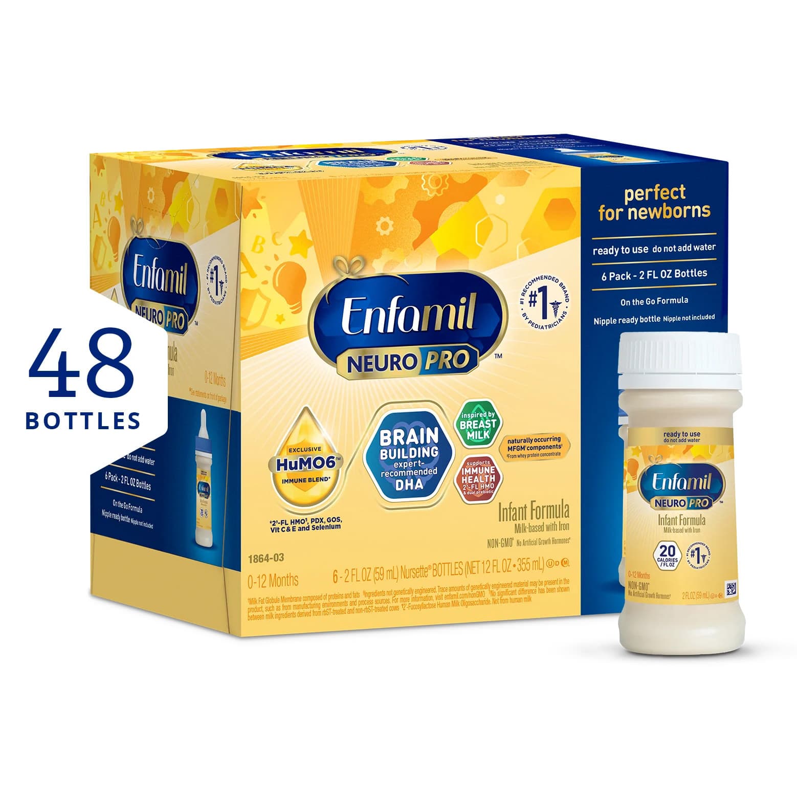 Enfamil NeuroPro Infant Formula with Iron, 2 oz - Case of 48 - Image 1