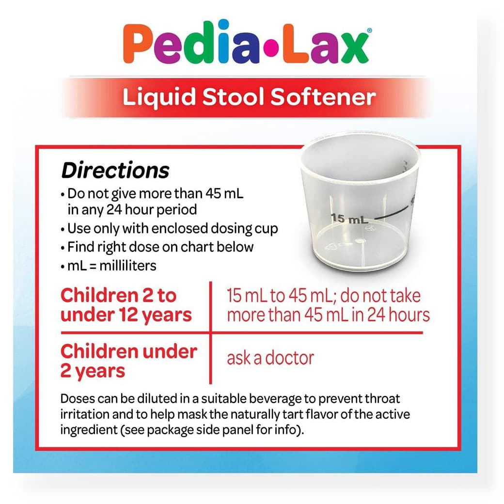 Pedia Lax Stool Softener, Liquid - Image 2