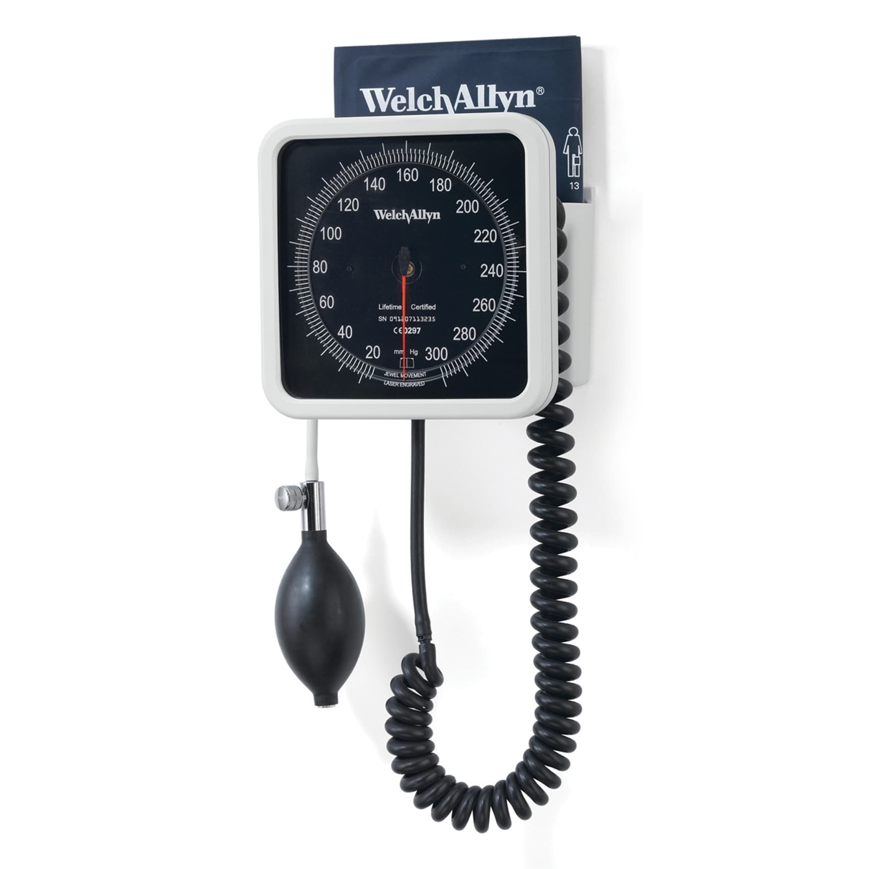 Welch Allyn Aneroid Sphygmomanometer Unit Nylon Cuff, Black - Image 1