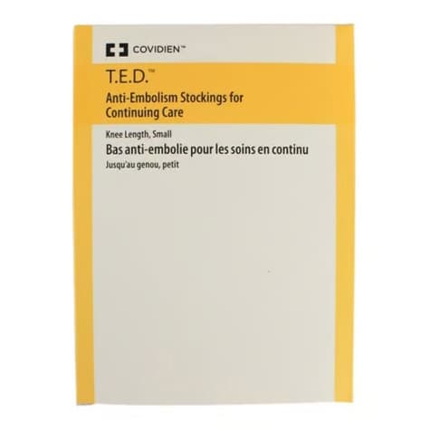 T.E.D Thigh-High Continuing Care Anti-Embolism Stockings, Small-Regular, White - Cardinal Health - Each - Image 1