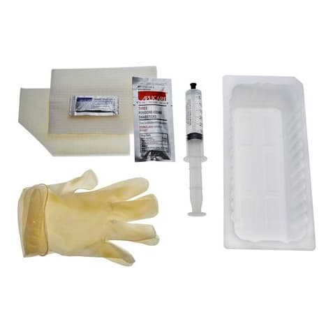 AMSure Foley Insertion Tray with Prefilled Syringe 30cc, BZK Swab sticks - Case of 20 - Image 1