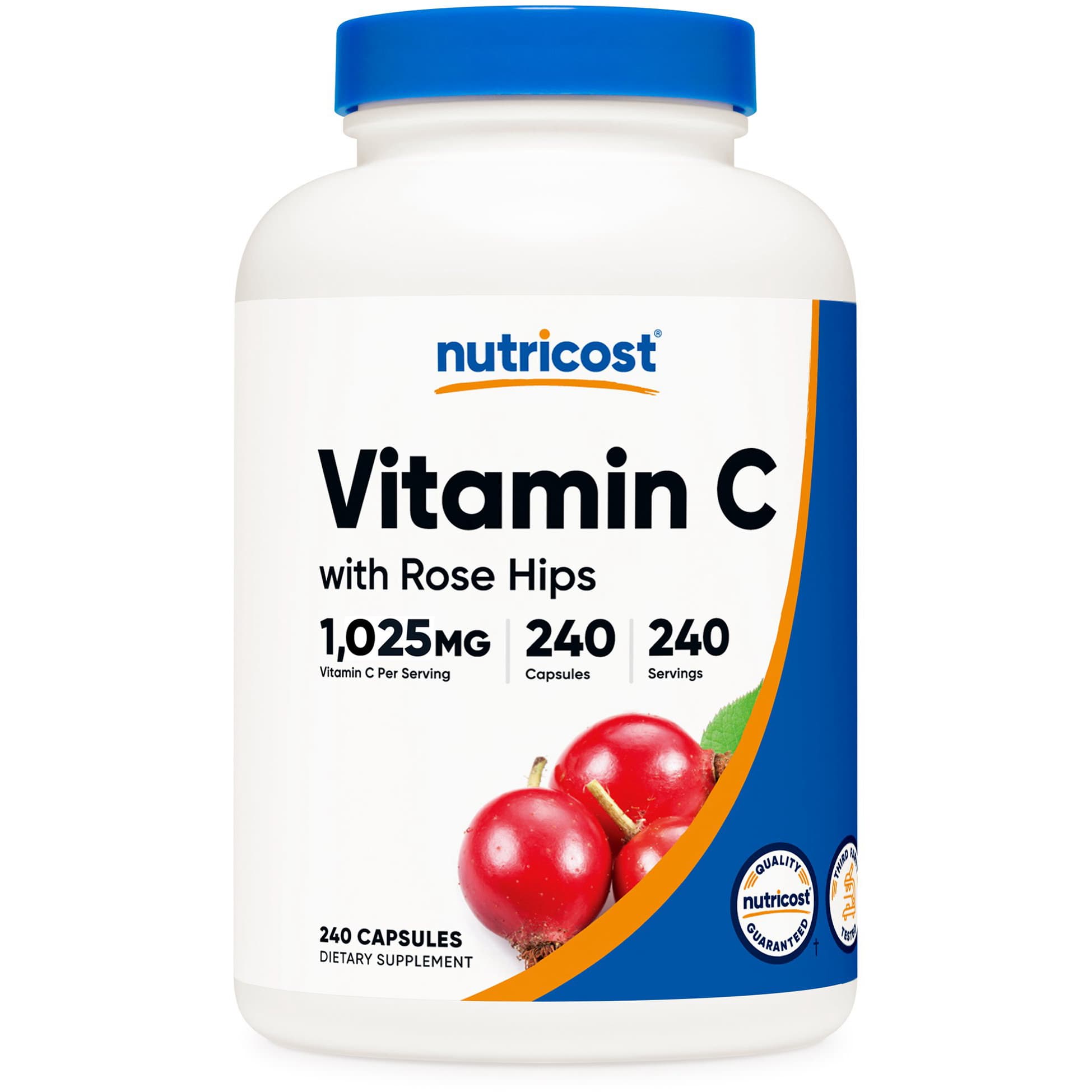 Nutricost Vitamin C with Rose Hips Capsules - Bottle of 240 - Image 1