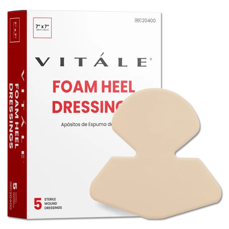 Vitale Foam Heel Dressing, 7 x 7 Inch - Box of 5 - Image 1