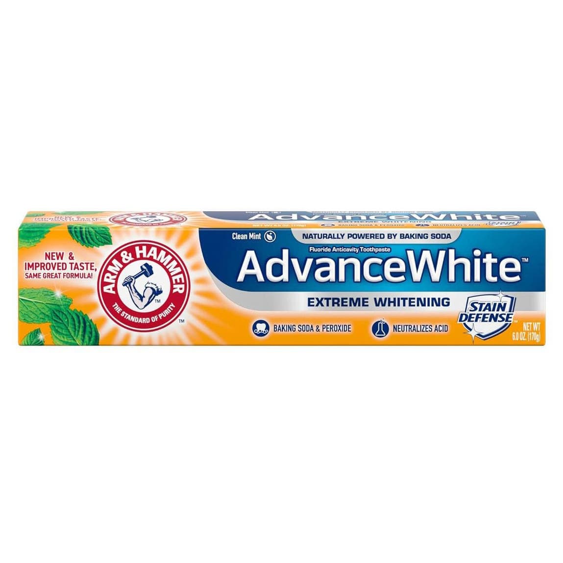Arm and Hammer Advance White Toothpaste, Clean Mint, 6 oz - Image 1