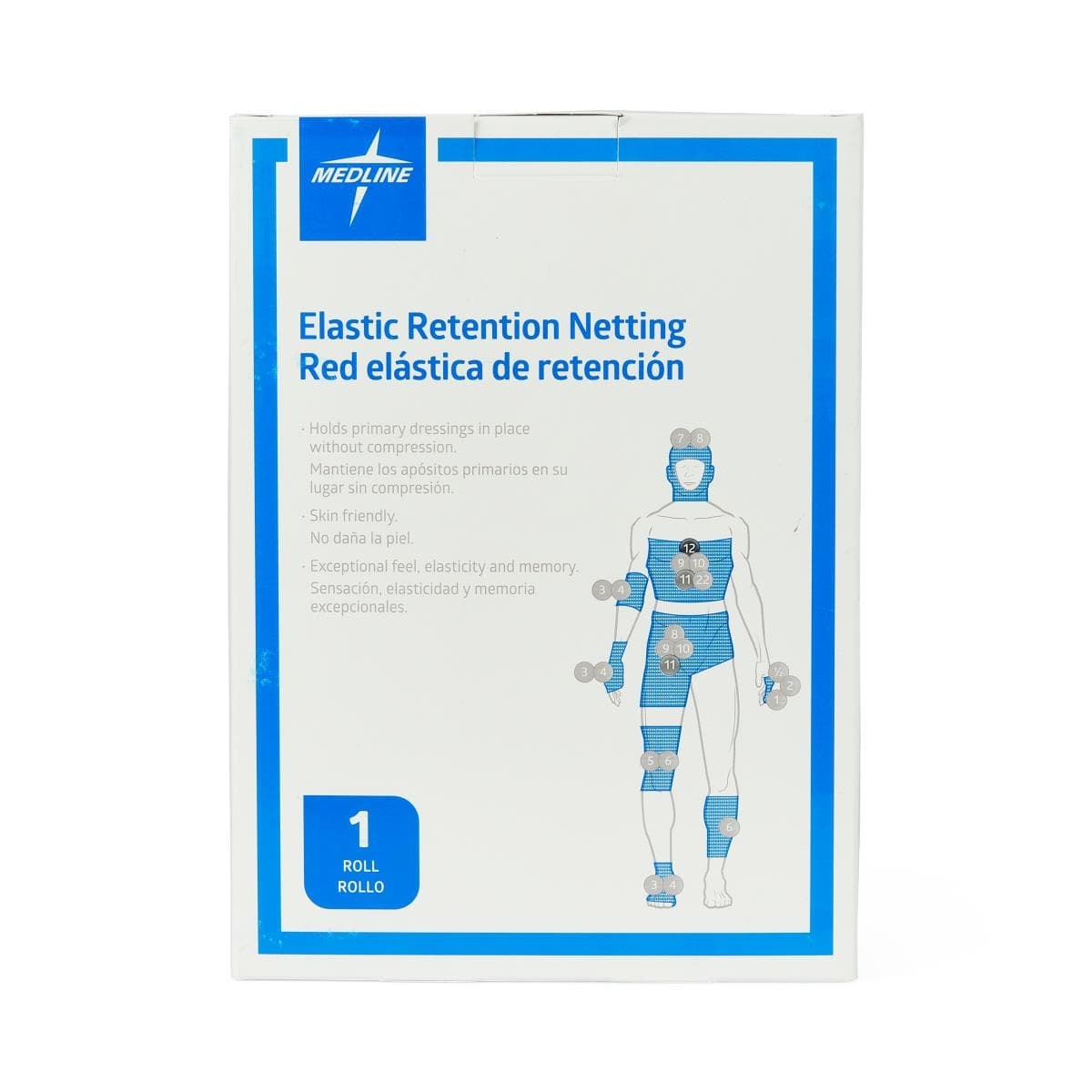 Medline Cuard Stretch Tubular Retainer Elastic Net Dressing, 80 Inch x 25 Yard - Image 1
