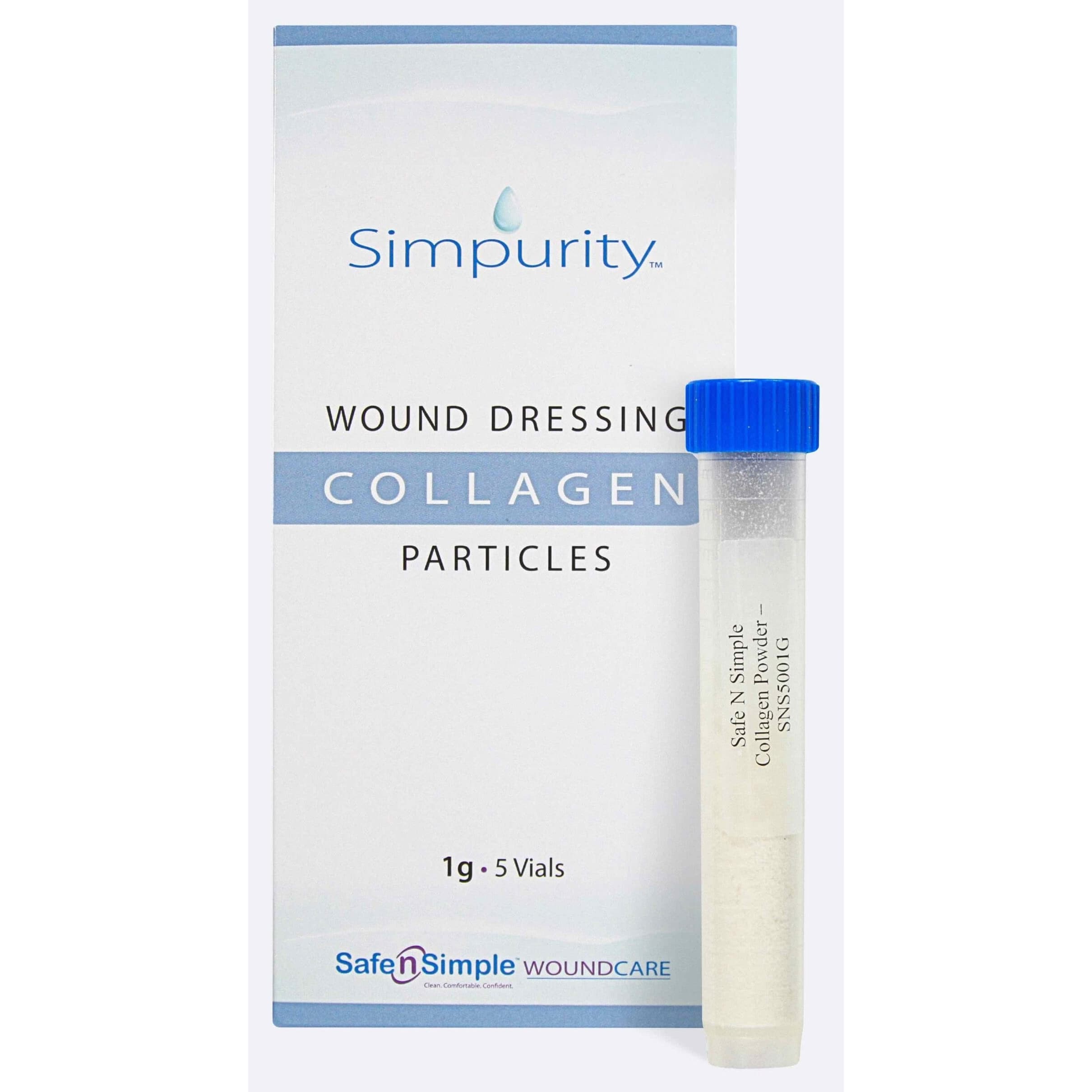 Simpurity Collagen Wound Dressing Powder, 1 Gram Vial - Case of 30 - Image 1