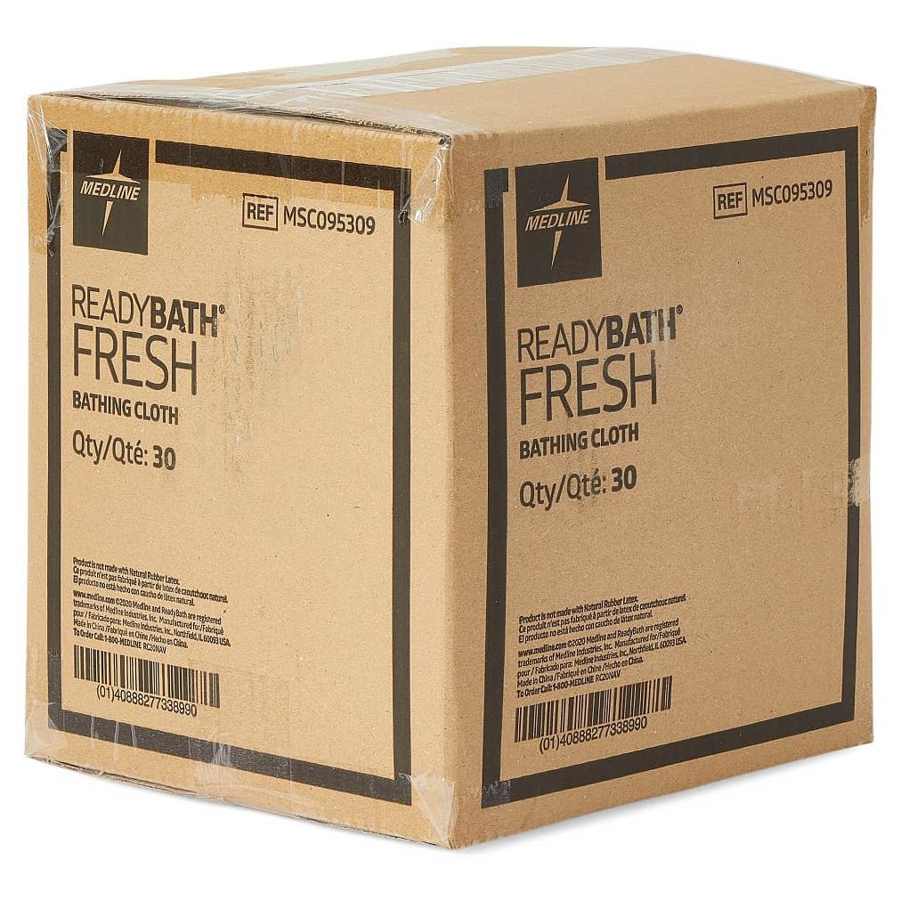 ReadyBath Fresh Rinse-Free Bath Wipe, 8 x 8 Inch - Case of 30 - Image 5