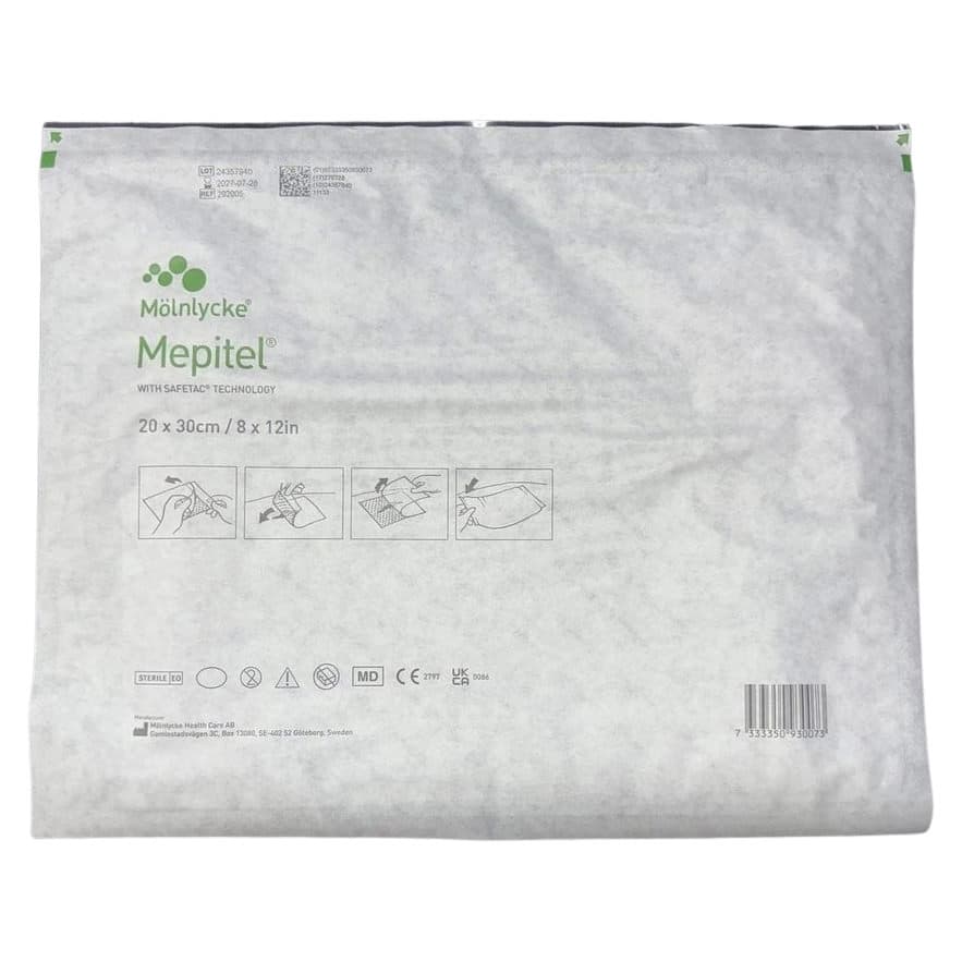 Mepitel Transparent Soft Silicone Wound Contact Layer Dressing, 8 x 12 Inch - Each - Image 1