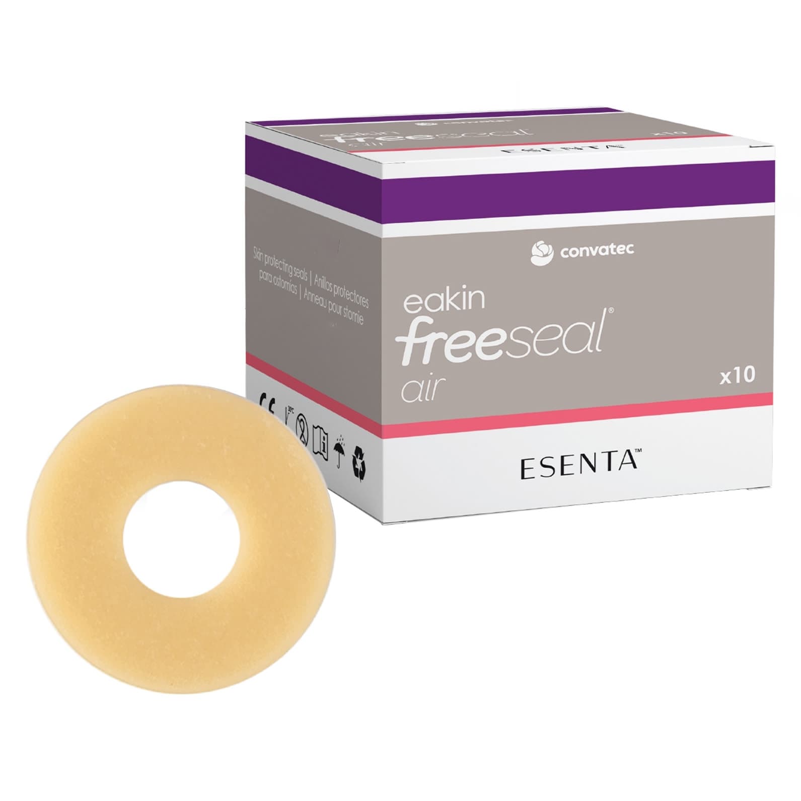 Eakin Freeseal Air Ostomy Seal, 2.4 mm - Box of 10 - Image 1