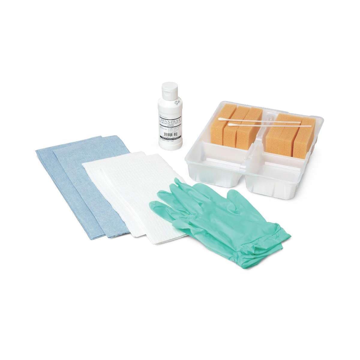 Medline Wet Skin Scrub Tray with CHG - Case of 20 - Image 2