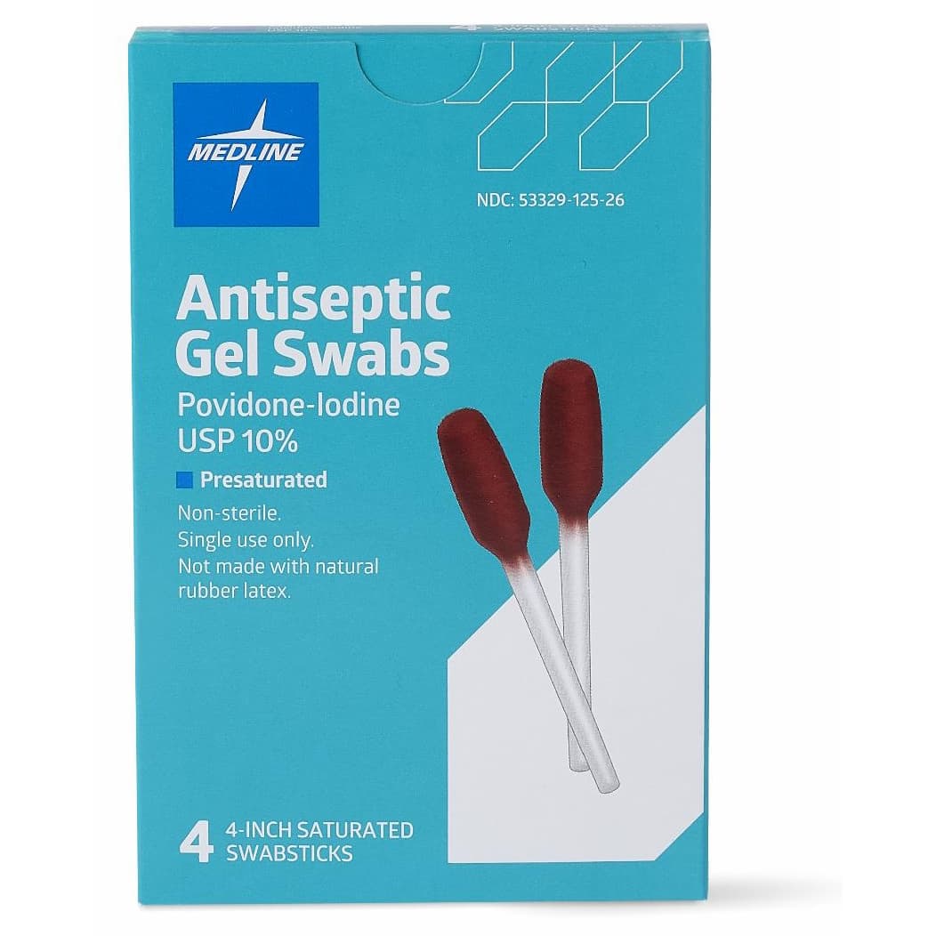 Antiseptic Povidone-Iodine Swabs, Teal Box - Image 5