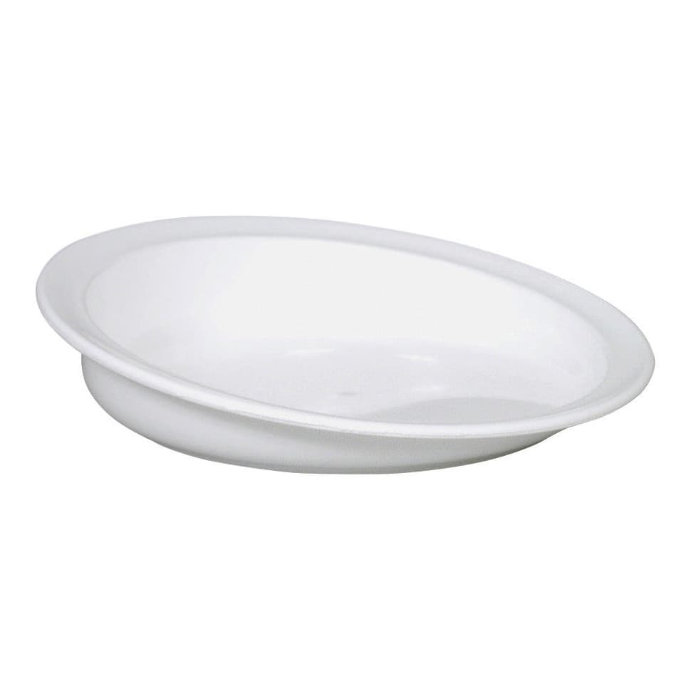 Alimed Parsons Scoop Plate 9" White, Round - Package of 4 - Image 1