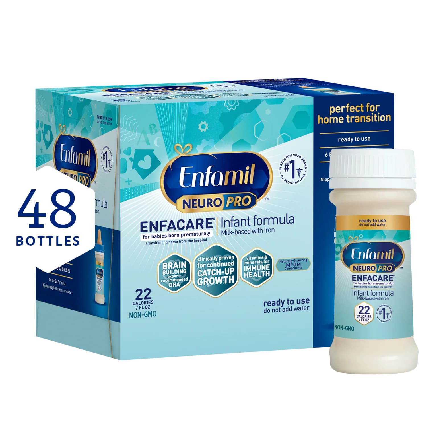 Enfamil NeuroPro EnfaCare Milk-Based Infant Formula, 2 oz - Case of 48 - Image 1